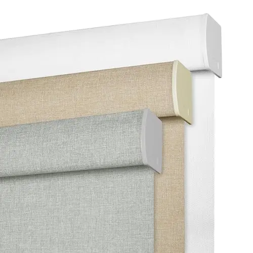BERISSA custom blackout roller shade with linen fabric