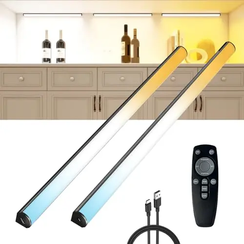 UNUSROOM L-shaped LED light designed for corner cabinet mounting.