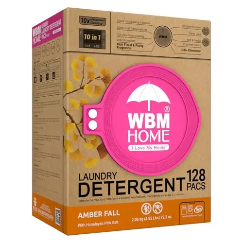 WBM amber fall laundry pods in a large pack