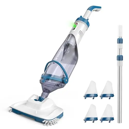 ENHULK PC15 blue handheld pool vacuum with wide cleaning head