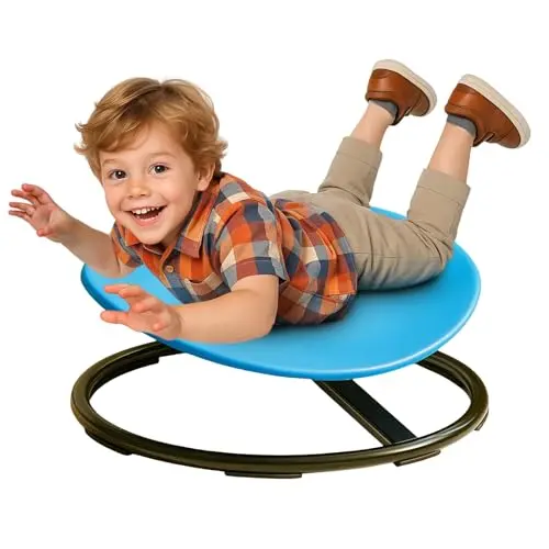 Blue Winnrok sensory spinning chair for kids with autism