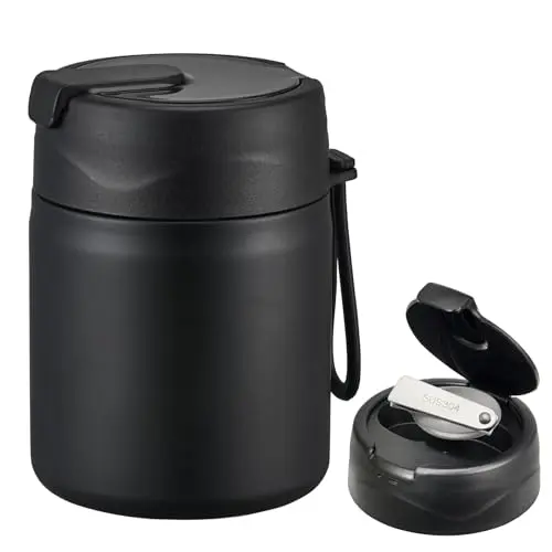 Howeemo 17oz wide mouth stainless steel soup thermo with spoon