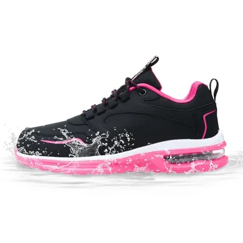 LANSNBO women's waterproof non-slip work sneakers