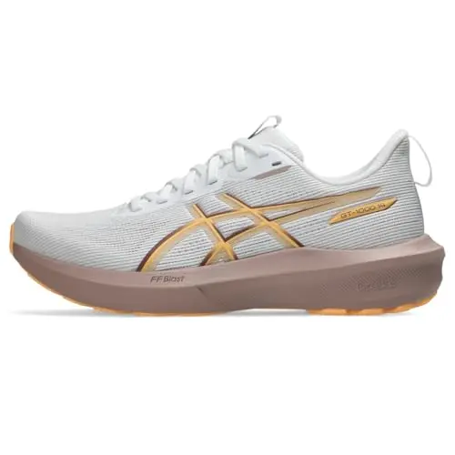 ASICS Women's GT-1000 14 Running Shoes in White and Rubble Red