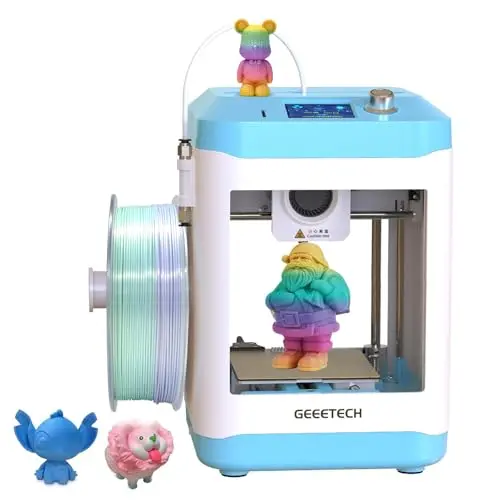 Geeetech M1 Mini blue 3D printer with direct drive extruder