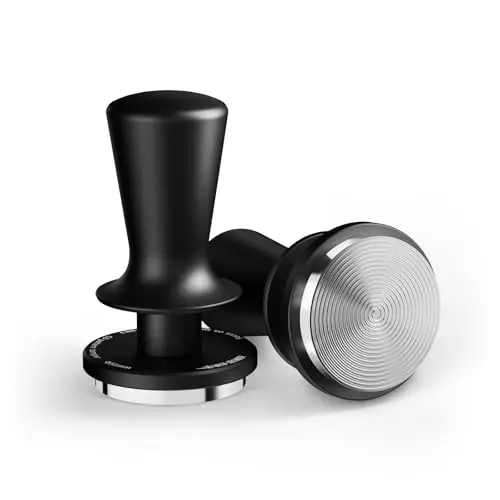 MHW-3BOMBER 51mm espresso tamper with ripple base and aluminum handle