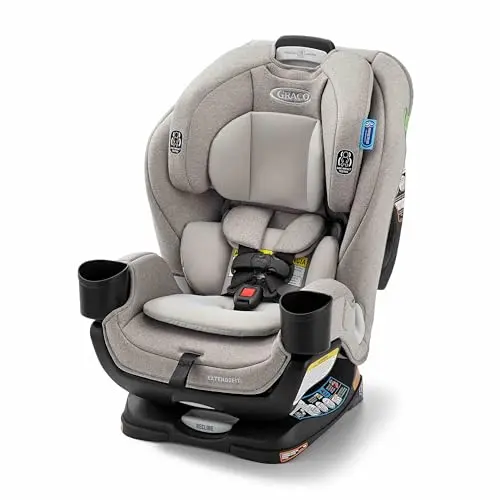 Graco Extend2Fit convertible car seat in rear-facing mode in a car