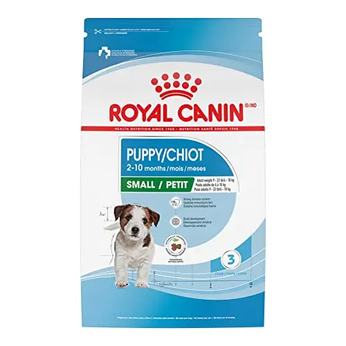 Royal Canin Small Puppy dry dog food bag