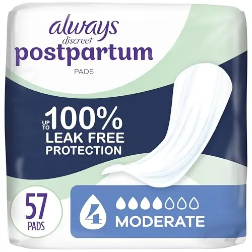 Always Discreet Postpartum Incontinence Pads, moderate absorbency