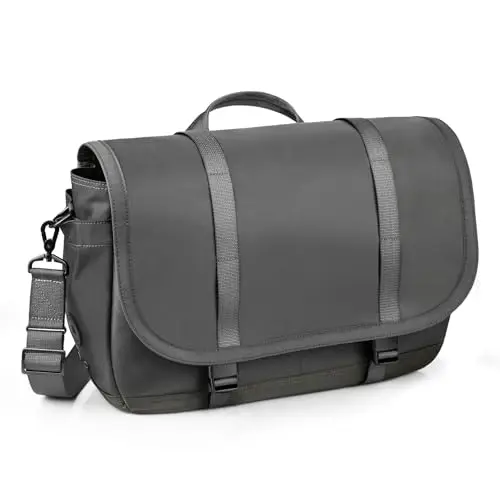travel inspira modern nylon anti-theft messenger bag in grey