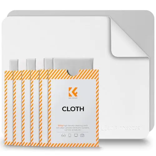 K&F CONCEPT 12 pack white and grey microfiber lens cleaning cloths