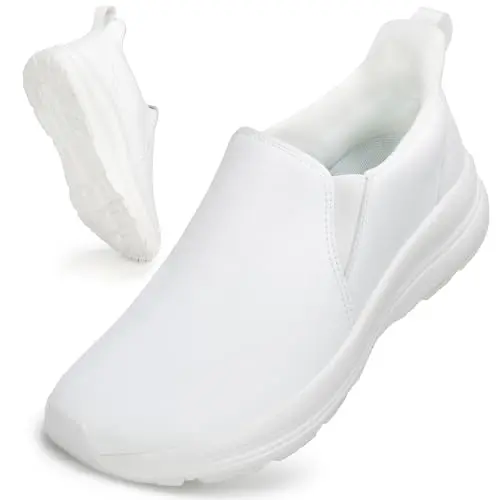 ZOVE wide width waterproof hands-free nursing sneaker in white