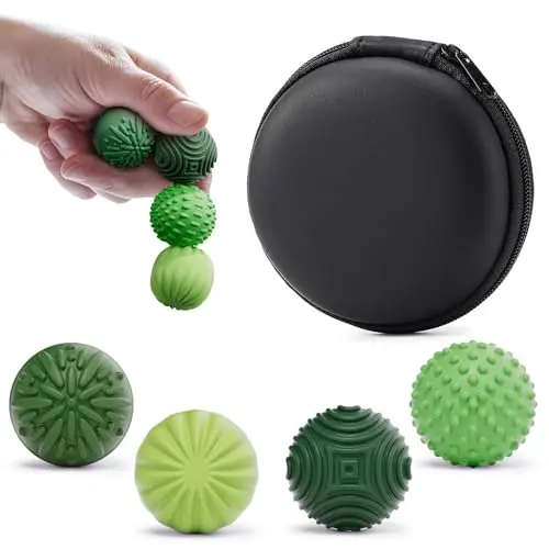 luckdoor set of four silicone magnetic balls for stress relief