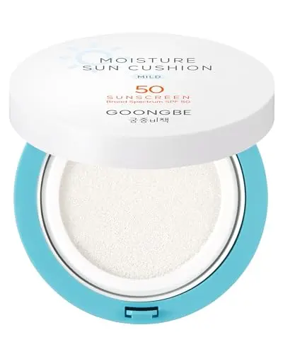 GOONGBE Moisture Sun Cushion compact with applicator puff