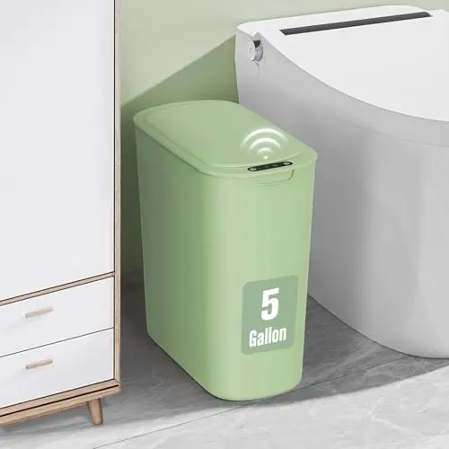 Cesun green automatic motion sensor trash can with 5-gallon capacity