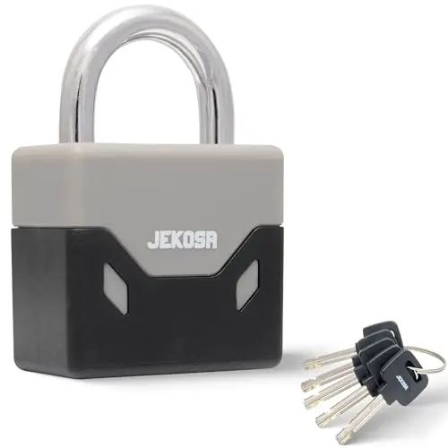 Jekosa PDP55 grey and black weatherproof padlock