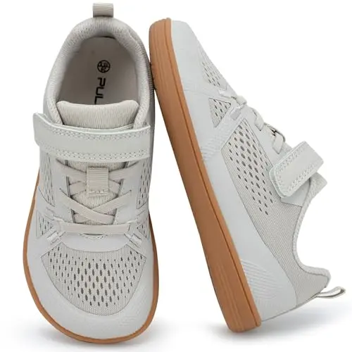 Pulltop kids barefoot shoes with hook-and-loop ankle strap.