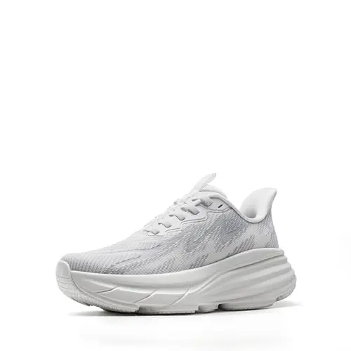 ALLSWIFIT women's hands-free slip-on athletic sneakers in white