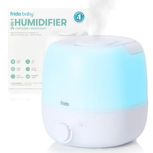Frida Baby white humidifier with top carry handle