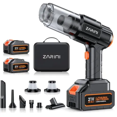 ZARIMI X10-Ultra high power black cordless dust buster with two batteries