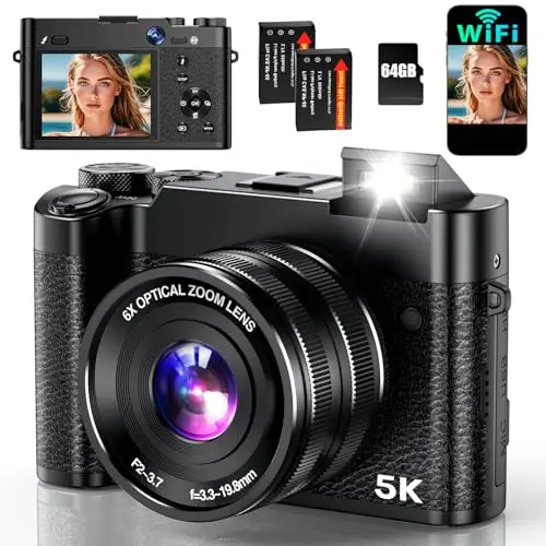 Aboobu dual-lens digital camera in black
