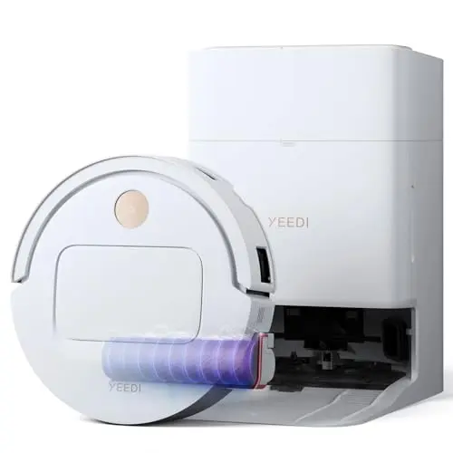 Yeedi M14 Plus white robot vacuum with all-in-one station