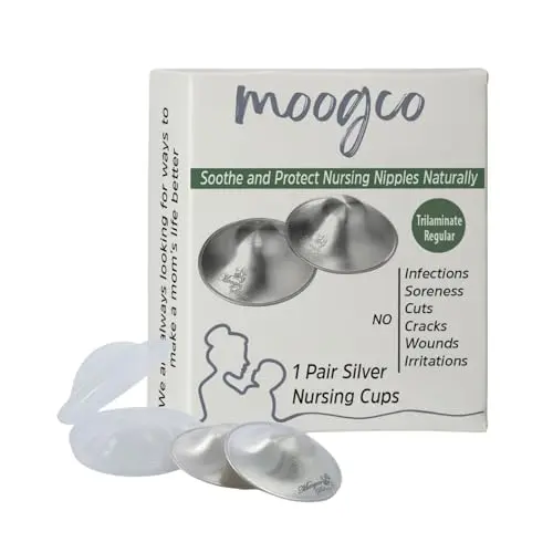 MoogCo The Original Silver Nursing Cups