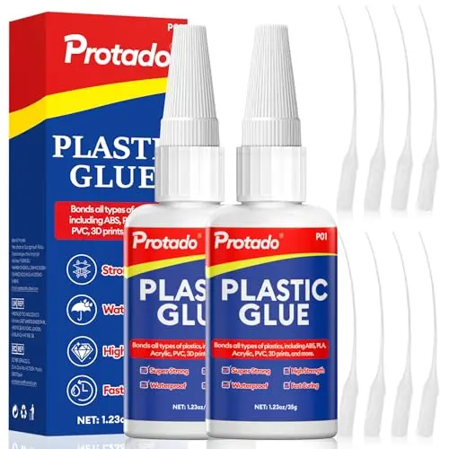 Protado Plastic Glue two-pack bottles