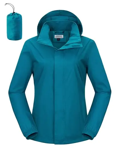 Outdoor Ventures lightweight packable rain jacket for travel