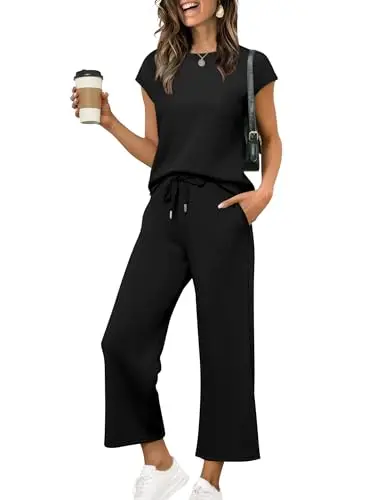 Sampeel Women's Two-Piece Vacation Set in Black