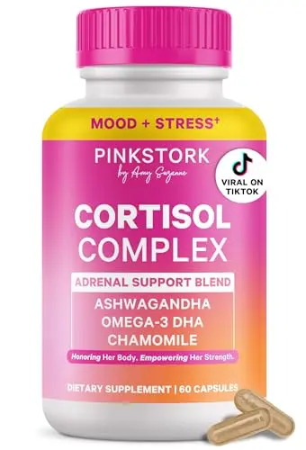 Pink Stork Cortisol Supplements for Women bottle