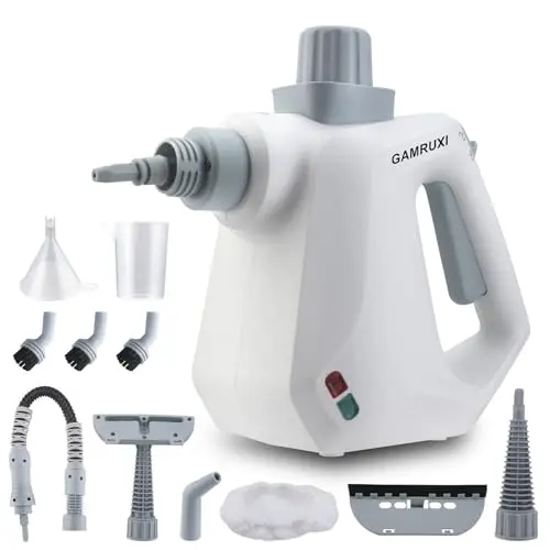 GAMRUXI white handheld pressurized steam cleaner
