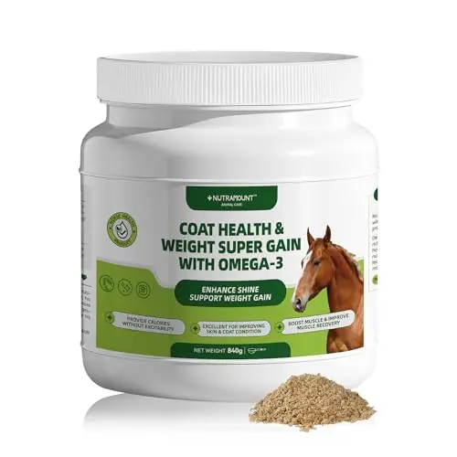 Nutramount horse weight gain supplement with flaxseed and Omega-3