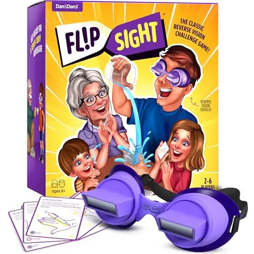 Dan&Darci FlipSight game box with goggles and challenge cards