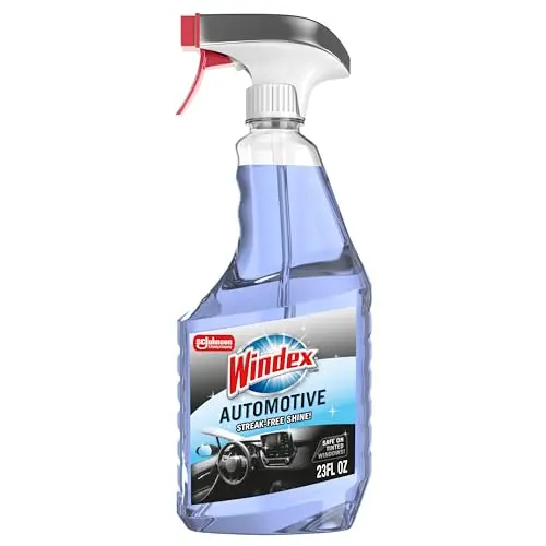 Windex Automotive purple glass cleaner bottle
