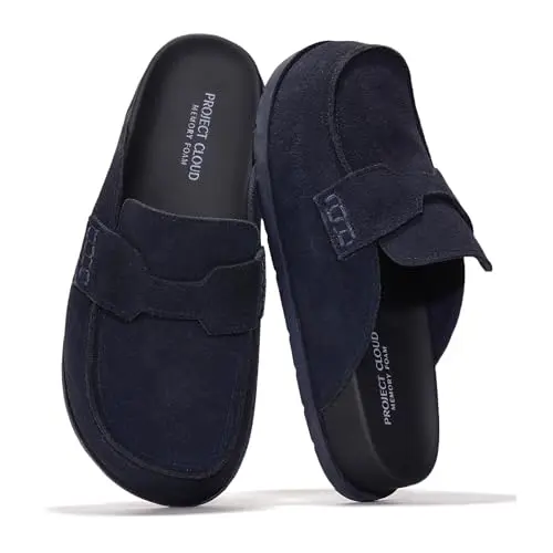 Project Cloud Foamy clogs with water-resistant leather and arch support