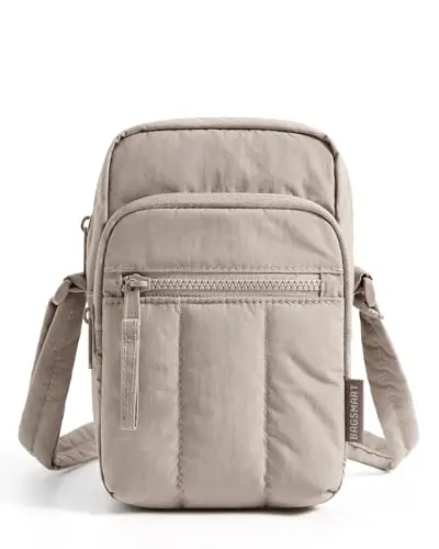 Puffer-style crossbody bag from BAGSMART in a pastel color