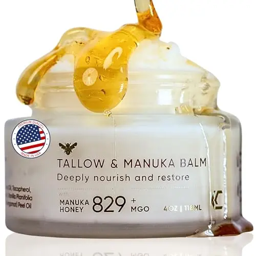 Cinder Brands tallow with Manuka honey moisturizer