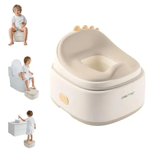 usbettas 3 in 1 Dinosaur Toddler Potty Training Seat in Beige