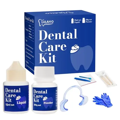 LULAHO Tooth Repair Kit with dental cement bottles and tools
