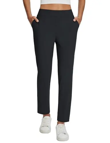 BALEAF women's business casual stretch pants designed for airplane travel.