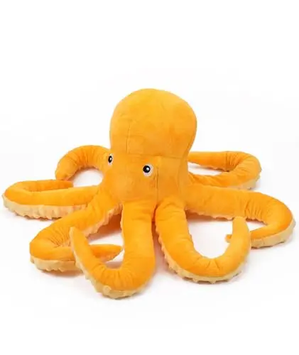 Djungelskog octopus plush toy in colorful design, 40cm size, shown with big eyes and curved tentacles for playful decor