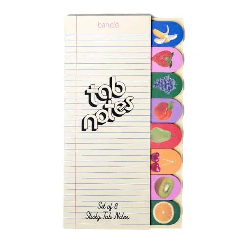 ban.do Food Theme Sticky Tab Notes with picnic designs