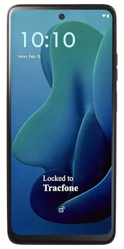 Tracfone Motorola Moto g 5G smartphone showing its large display and camera module