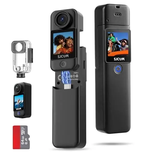 SJCAM C300 pocket-sized action camera with dual touch screens