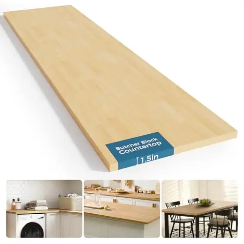 Comiling solid birch wood unfinished butcher block countertop