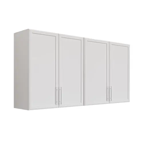 FIMELLO set of two white wall cabinets with shaker doors