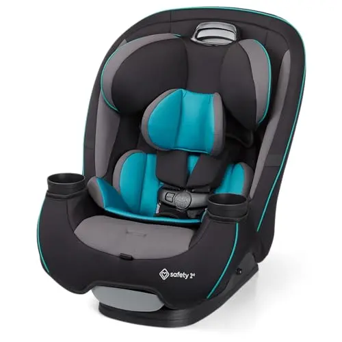 Safety 1st Grow and Go Slim convertible car seat in a compact car backseat