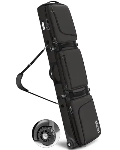 YOREPEK wheeled and padded ski boot backpack with multiple compartments