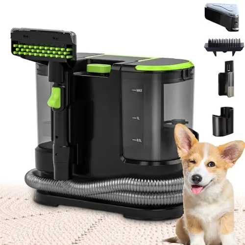 HOMLOVE green portable carpet and upholstery cleaner